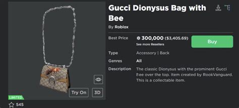 gucci sack roblox|virtual Gucci bag for sale.